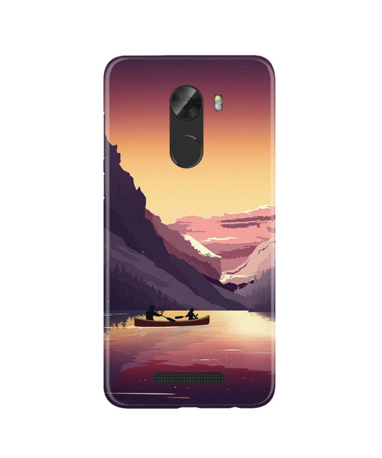 Mountains Boat Mobile Back Case for Gionee A1 Lite (Design - 181) Mountains Boat Case for Gionee A1 Lite (Design - 181)