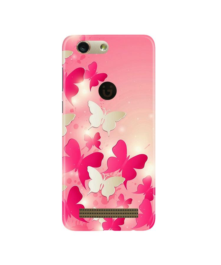 White Pick Butterflies Mobile Back Case for Gionee F103 Pro (Design - 28) White Pick Butterflies Case for Gionee F103 Pro
