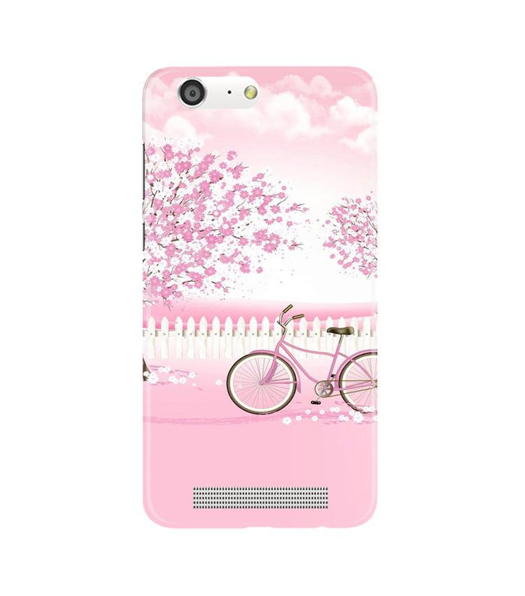 Pink Flowers Cycle Mobile Back Case for Gionee M5 (Design - 102) Pink Flowers Cycle Case for Gionee M5 (Design - 102)