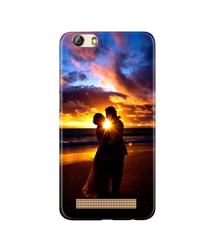 Couple Sea shore Mobile Back Case for Gionee M5 Lite (Design - 13) Couple Sea shore Case for Gionee M5 Lite