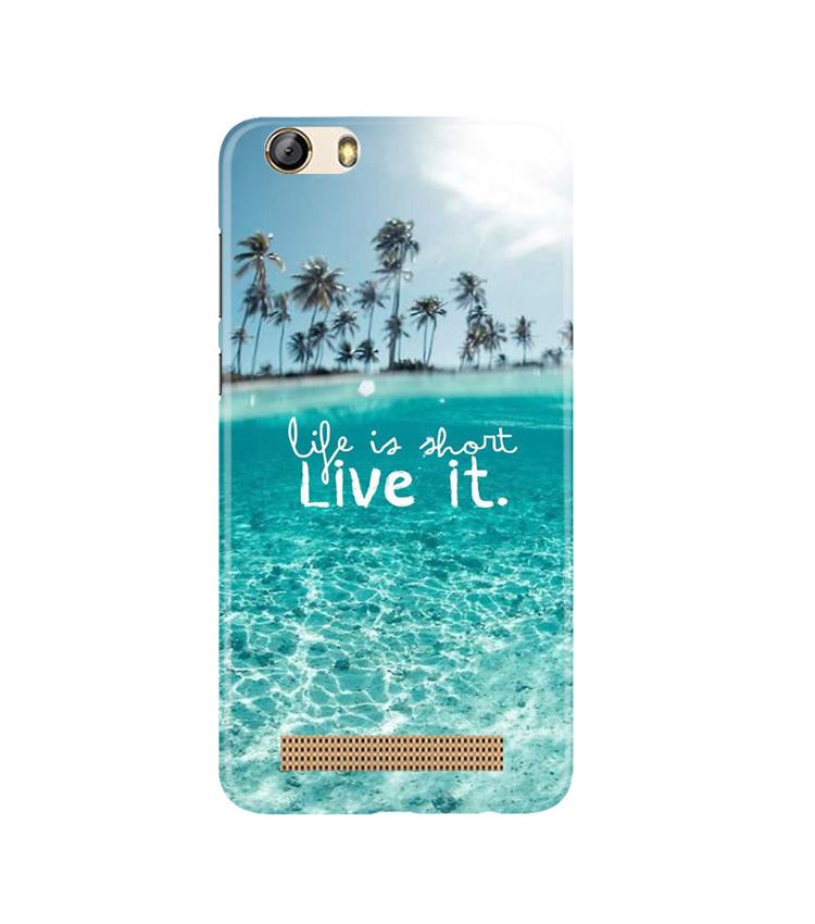 Life is short live it Mobile Back Case for Gionee M5 Lite (Design - 45) Life is short live it Case for Gionee M5 Lite