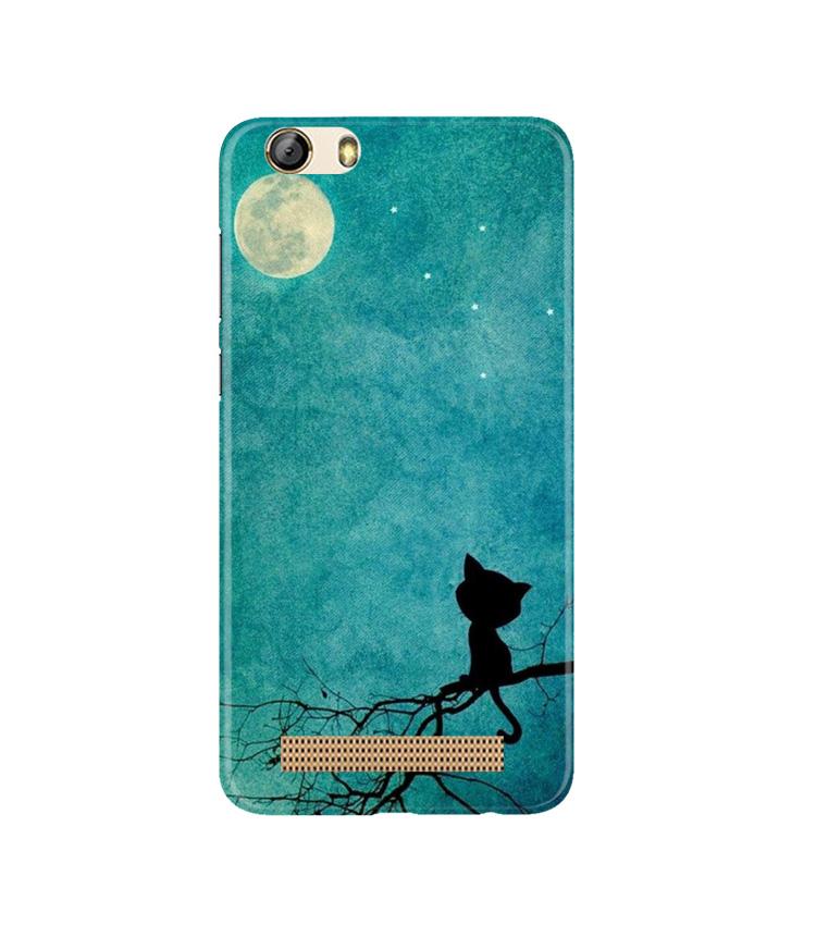 Moon cat Mobile Back Case for Gionee M5 Lite (Design - 70) Moon cat Case for Gionee M5 Lite