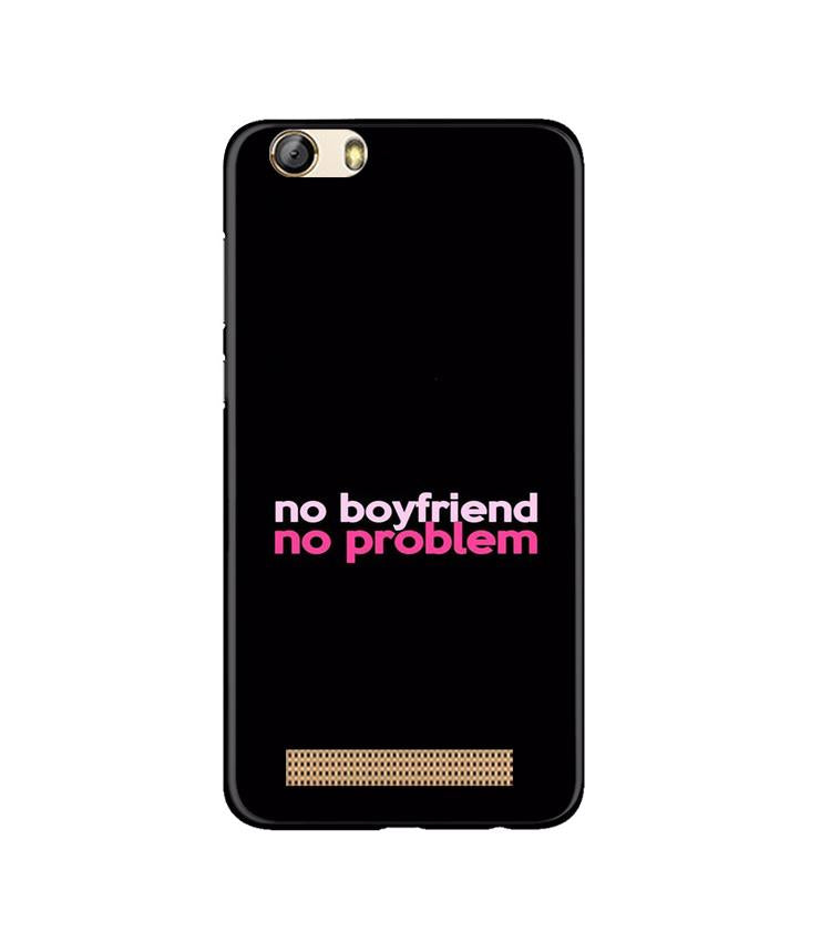 No Boyfriend No problem Mobile Back Case for Gionee M5 Lite (Design - 138) No Boyfriend No problem Case for Gionee M5 Lite (Design - 138)