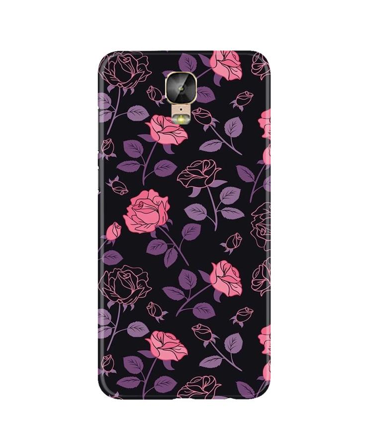 Rose Pattern Mobile Back Case for Gionee M5 Plus (Design - 2) Rose Pattern Case for Gionee M5 Plus