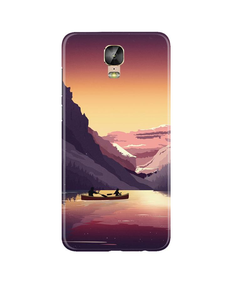 Mountains Boat Mobile Back Case for Gionee M5 Plus (Design - 181) Mountains Boat Case for Gionee M5 Plus (Design - 181)
