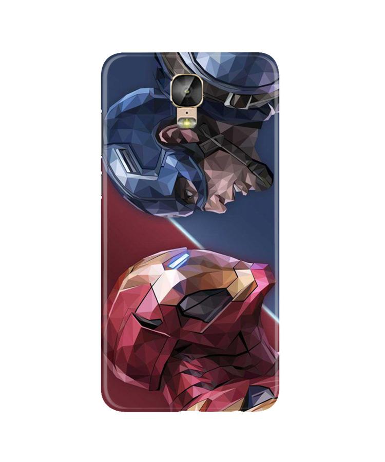Ironman Captain America Mobile Back Case for Gionee M5 Plus (Design - 245) Ironman Captain America Case for Gionee M5 Plus (Design No. 245)