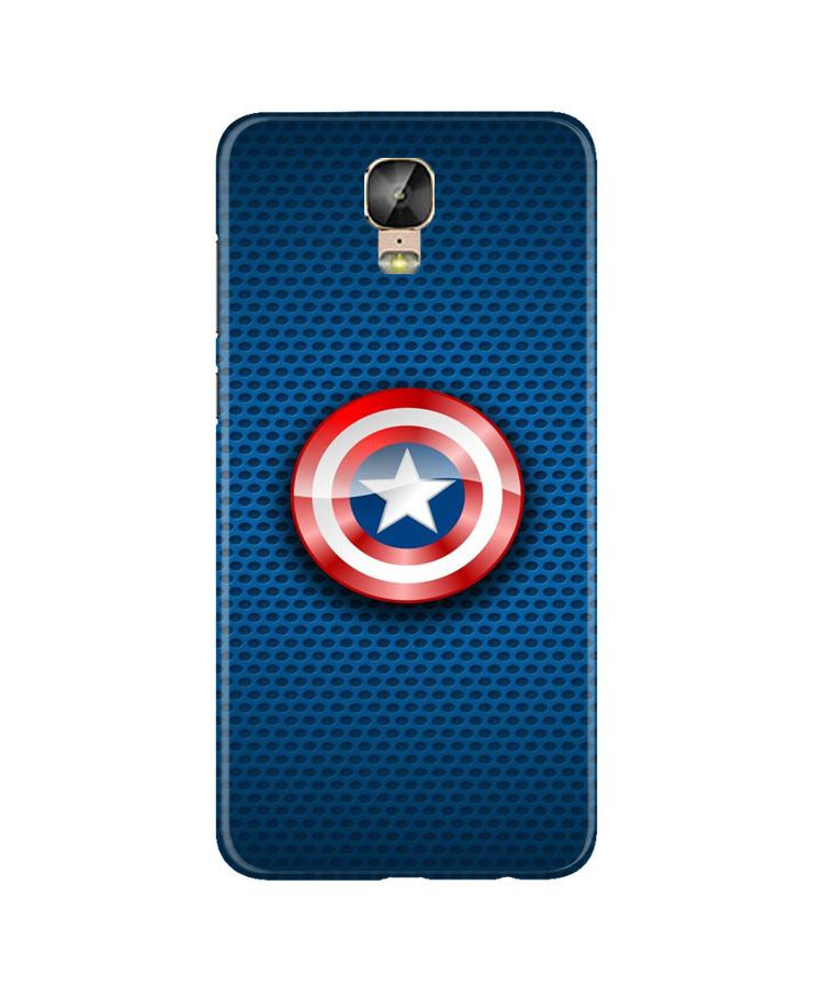 Captain America Shield Mobile Back Case for Gionee M5 Plus (Design - 253) Captain America Shield Case for Gionee M5 Plus (Design No. 253)