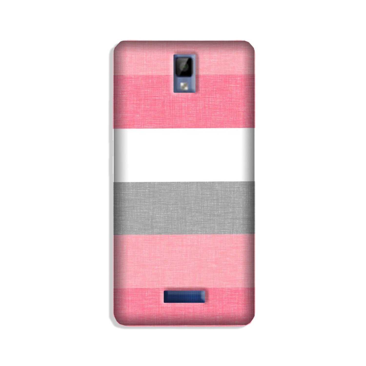 Pink white pattern Mobile Back Case for Gionee P7 (Design - 55) Pink white pattern Case for Gionee P7