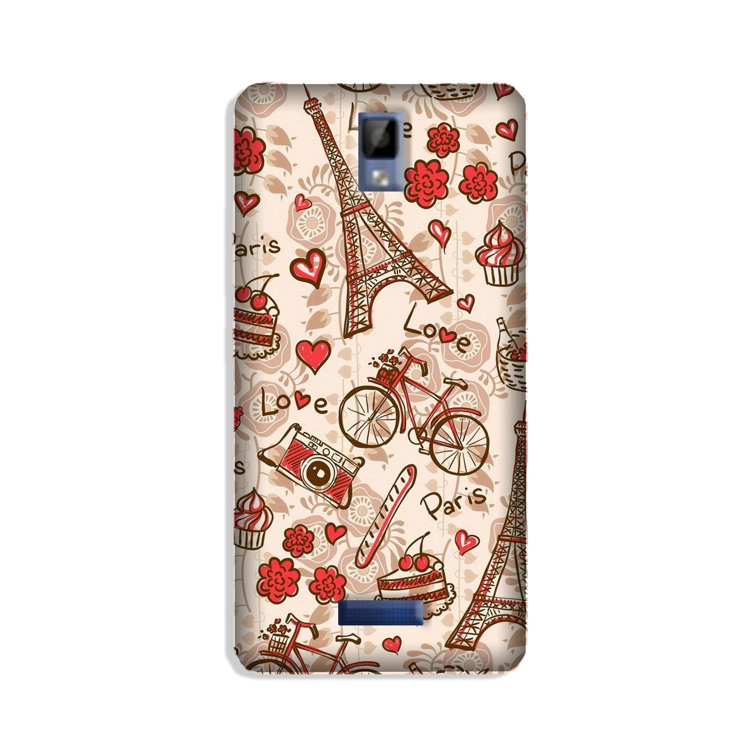 Love Paris Mobile Back Case for Gionee P7 (Design - 103) Love Paris Case for Gionee P7 (Design - 103)