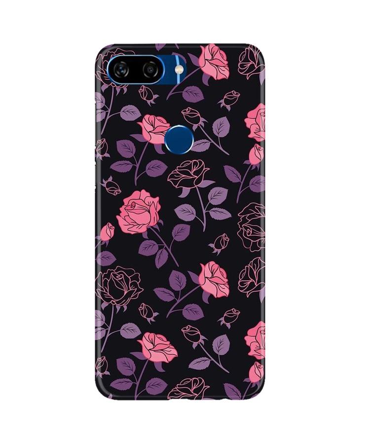 Rose Black Background Mobile Back Case for Gionee S11 Lite (Design - 27) Rose Black Background Case for Gionee S11 Lite