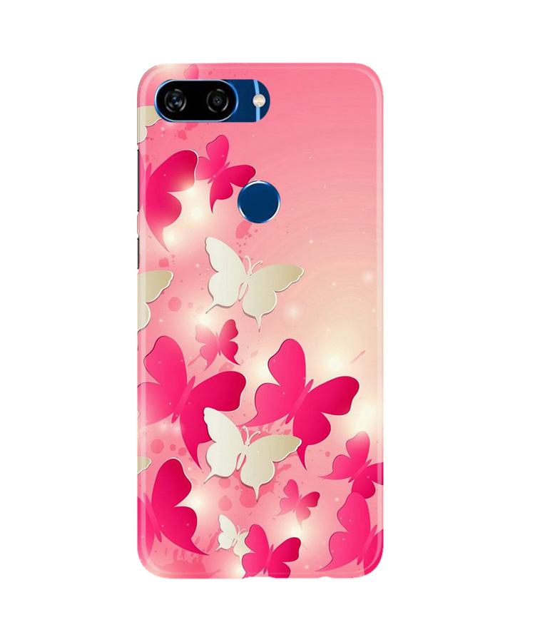 White Pick Butterflies Mobile Back Case for Gionee S11 Lite (Design - 28) White Pick Butterflies Case for Gionee S11 Lite