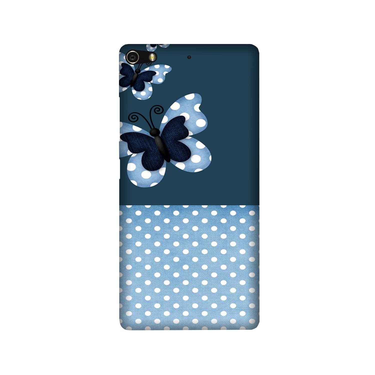 White dots Butterfly Mobile Back Case for Gionee Elifi S7 (Design - 31) White dots Butterfly Case for Gionee Elifi S7