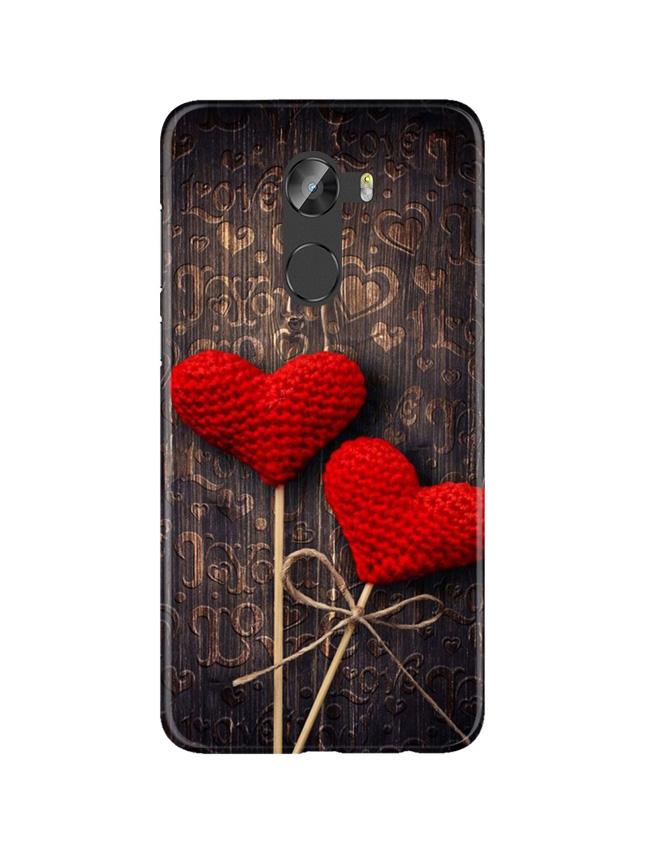 Red Hearts Mobile Back Case for Gionee X1 / X1s (Design - 80) Red Hearts Case for Gionee X1 / X1s