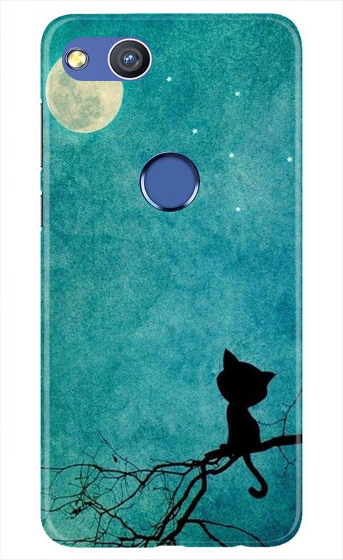 Moon cat Mobile Back Case for Honor 8 Lite (Design - 70) Moon cat Case for Honor 8 Lite