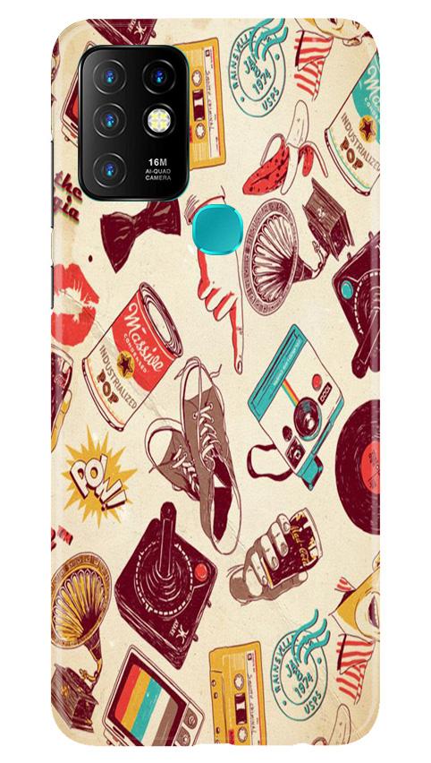 Vintage Mobile Back Case for Infinix Hot 10 (Design - 35) Vintage Case for Infinix Hot 10