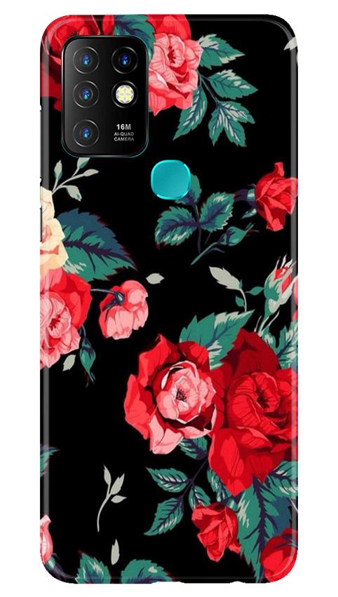 Red Rose2 Mobile Back Case for Infinix Hot 10 (Design - 81) Red Rose2 Case for Infinix Hot 10