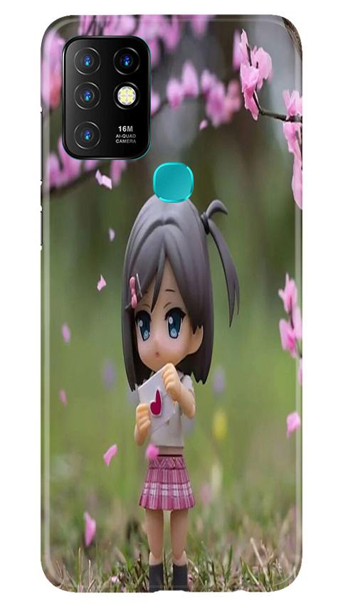 Cute Girl Mobile Back Case for Infinix Hot 10 (Design - 92) Cute Girl Case for Infinix Hot 10