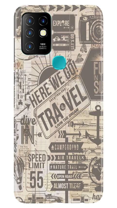 Travel Mobile Back Case for Infinix Hot 10 (Design - 104) Travel Case for Infinix Hot 10 (Design - 104)