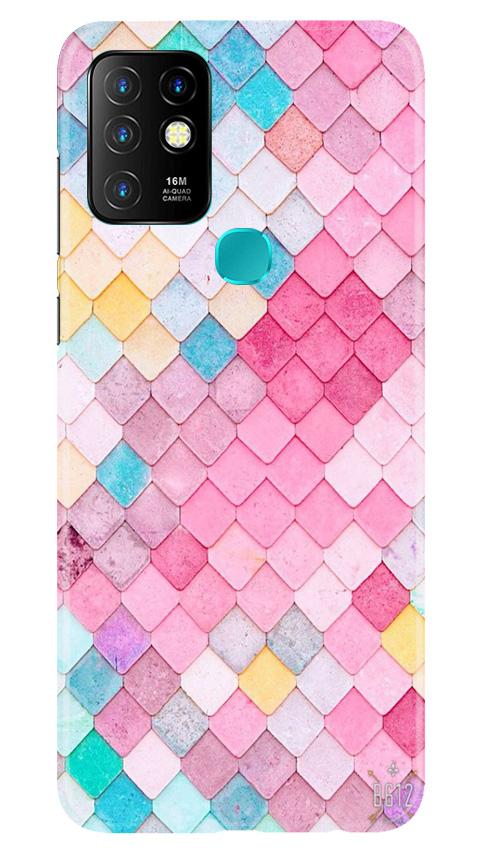 Pink Pattern Mobile Back Case for Infinix Hot 10 (Design - 215) Pink Pattern Case for Infinix Hot 10 (Design No. 215)