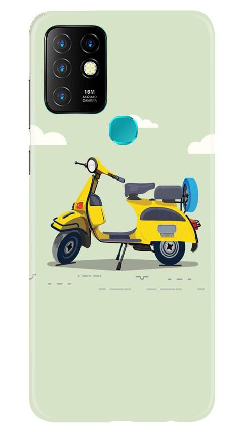 Vintage Scooter Mobile Back Case for Infinix Hot 10 (Design - 260) Vintage Scooter Case for Infinix Hot 10 (Design No. 260)