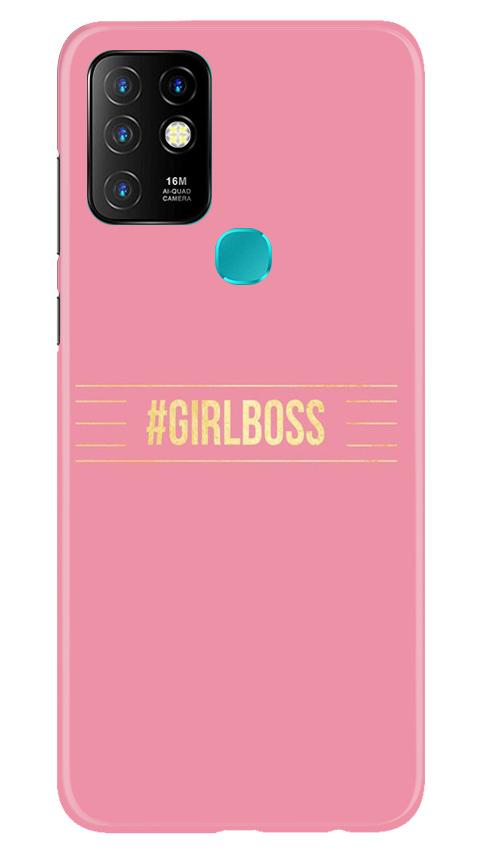 Girl Boss Pink Mobile Back Case for Infinix Hot 10 (Design - 263) Girl Boss Pink Case for Infinix Hot 10 (Design No. 263)