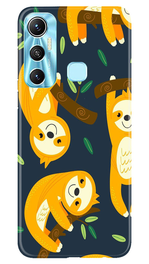 Racoon Pattern Mobile Back Case for Infinix Hot 11 (Design - 2) Racoon Pattern Case for Infinix Hot 11