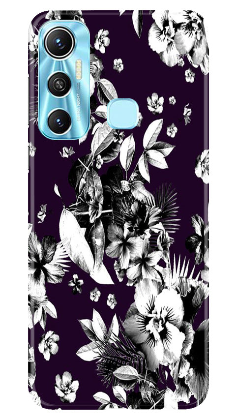 white flowers Mobile Back Case for Infinix Hot 11 (Design - 7) white flowers Case for Infinix Hot 11