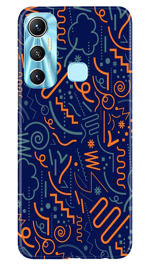 Line Art Baground Mobile Back Case for Infinix Hot 11 (Design - 26) Line Art Baground Case for Infinix Hot 11