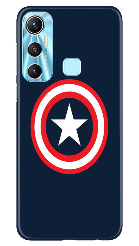 Captain America Mobile Back Case for Infinix Hot 11 (Design - 42) Captain America Case for Infinix Hot 11