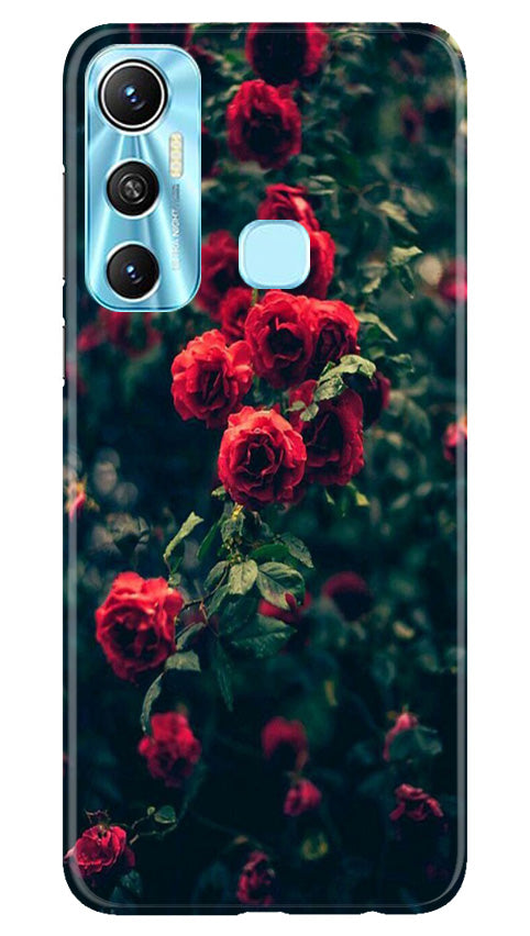 Red Rose Mobile Back Case for Infinix Hot 11 (Design - 66) Red Rose Case for Infinix Hot 11
