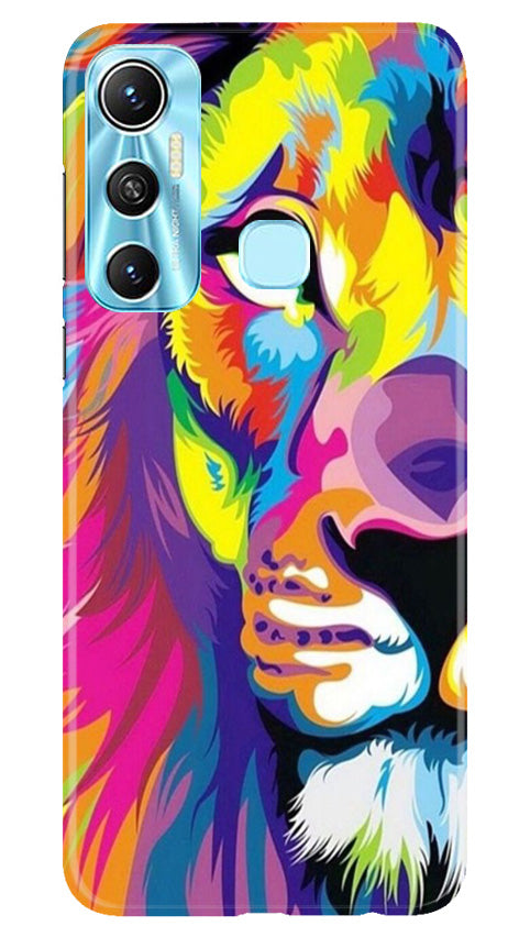 Colorful Lion Mobile Back Case for Infinix Hot 11 (Design - 110) Colorful Lion Case for Infinix Hot 11 (Design - 110)