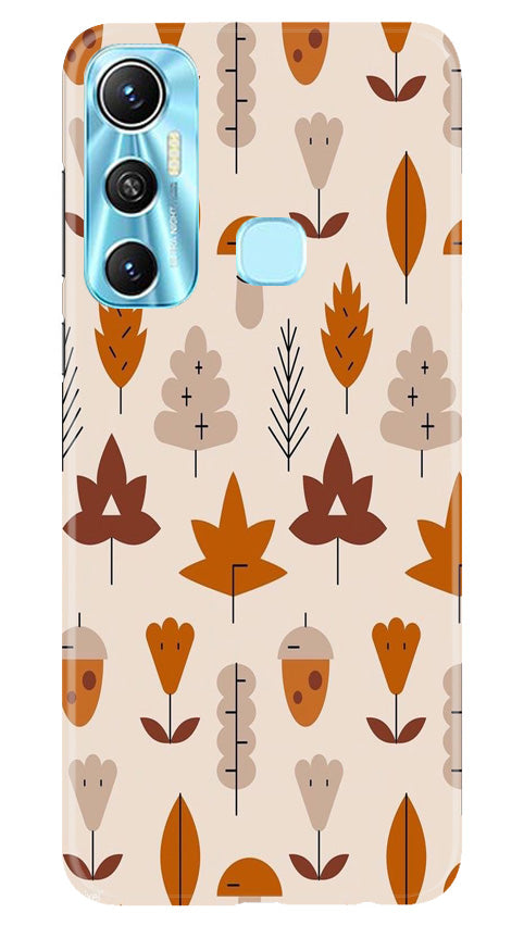 Leaf Pattern Art Mobile Back Case for Infinix Hot 11 (Design - 132) Leaf Pattern Art Case for Infinix Hot 11 (Design - 132)