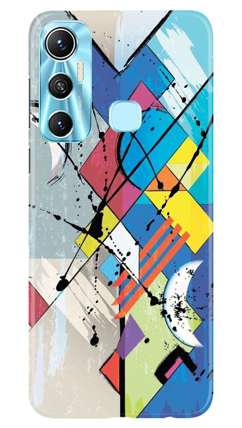 Modern Art Mobile Back Case for Infinix Hot 11 (Design - 203) Modern Art Case for Infinix Hot 11 (Design No. 203)