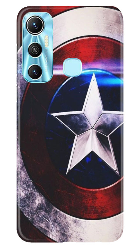 Captain America Mobile Back Case for Infinix Hot 11 (Design - 249) Captain America Case for Infinix Hot 11 (Design No. 218)
