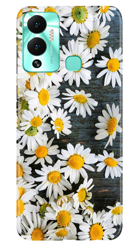White flowers2 Mobile Back Case for Infinix Hot 12 Play (Design - 62) White flowers2 Case for Infinix Hot 12 Play