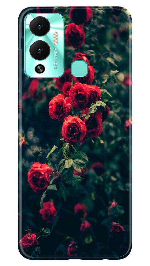 Red Rose Mobile Back Case for Infinix Hot 12 Play (Design - 66) Red Rose Case for Infinix Hot 12 Play