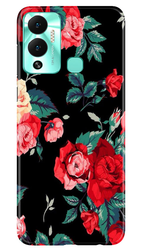 Red Rose2 Mobile Back Case for Infinix Hot 12 Play (Design - 81) Red Rose2 Case for Infinix Hot 12 Play
