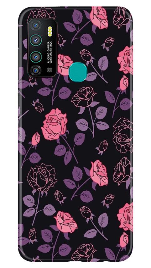 Rose Pattern Mobile Back Case for Infinix Hot 9 (Design - 2) Rose Pattern Case for Infinix Hot 9