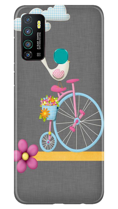 Sparron with cycle Mobile Back Case for Infinix Hot 9 (Design - 34) Sparron with cycle Case for Infinix Hot 9