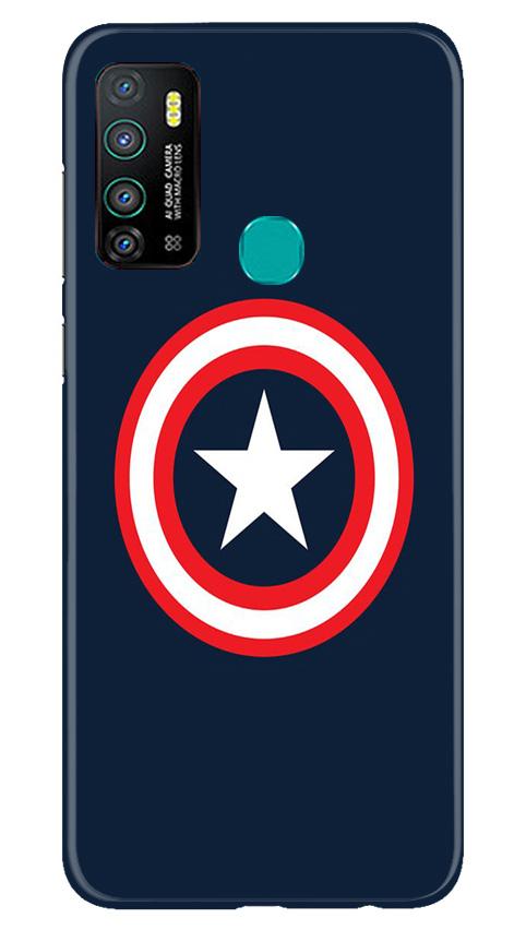 Captain America Mobile Back Case for Infinix Hot 9 (Design - 42) Captain America Case for Infinix Hot 9
