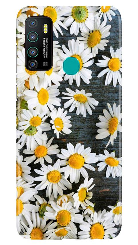 White flowers2 Mobile Back Case for Infinix Hot 9 (Design - 62) White flowers2 Case for Infinix Hot 9