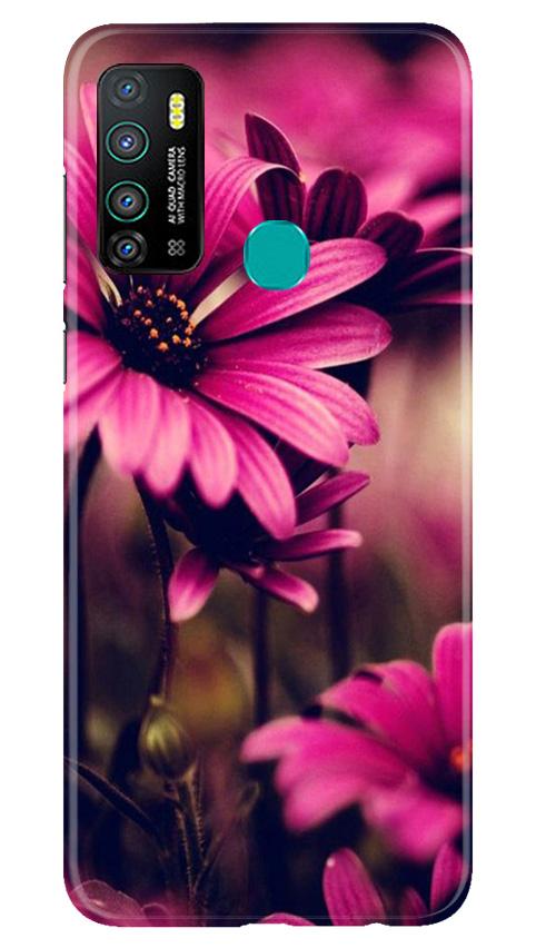 Purple Daisy Mobile Back Case for Infinix Hot 9 (Design - 65) Purple Daisy Case for Infinix Hot 9