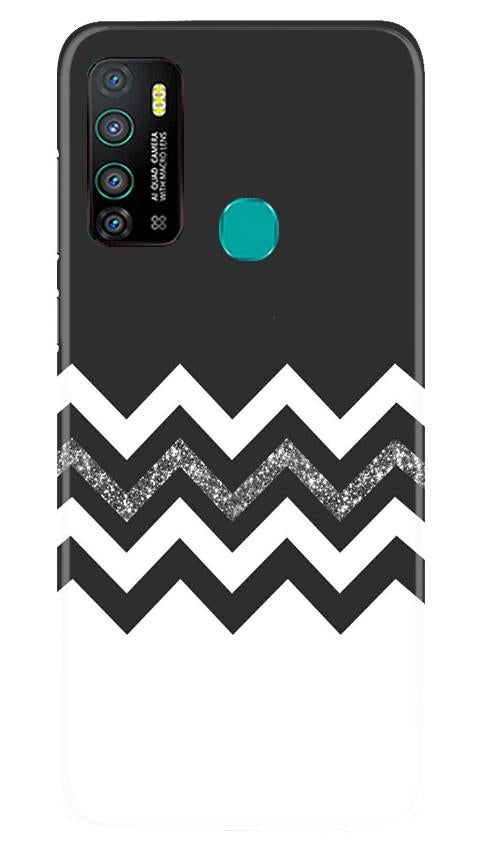 Black white Pattern2Mobile Back Case for Infinix Hot 9 (Design - 83) Black white Pattern2Case for Infinix Hot 9