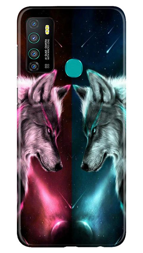 Wolf fight Mobile Back Case for Infinix Hot 9 (Design - 221) Wolf fight Case for Infinix Hot 9 (Design No. 221)