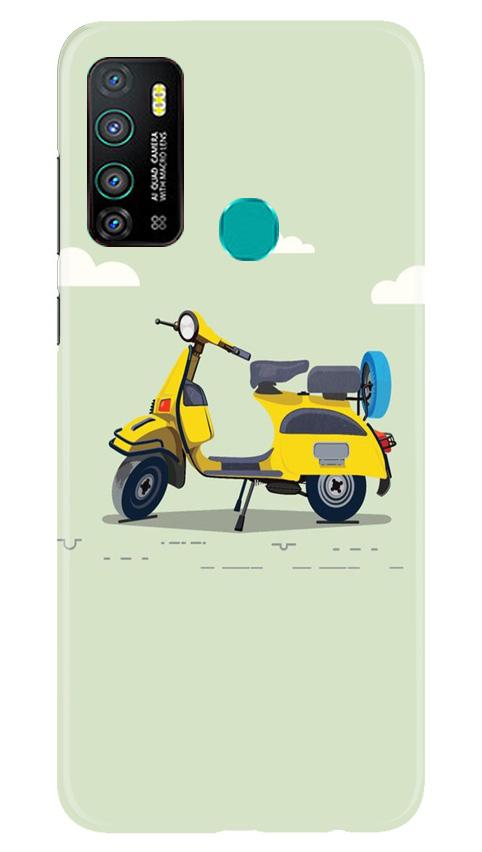 Vintage Scooter Mobile Back Case for Infinix Hot 9 (Design - 260) Vintage Scooter Case for Infinix Hot 9 (Design No. 260)
