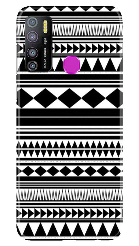 Black white Pattern Mobile Back Case for Infinix Hot 9 Pro (Design - 5) Black white Pattern Case for Infinix Hot 9 Pro