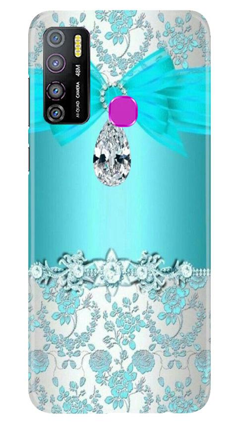Shinny Blue Background Mobile Back Case for Infinix Hot 9 Pro (Design - 32) Shinny Blue Background Case for Infinix Hot 9 Pro