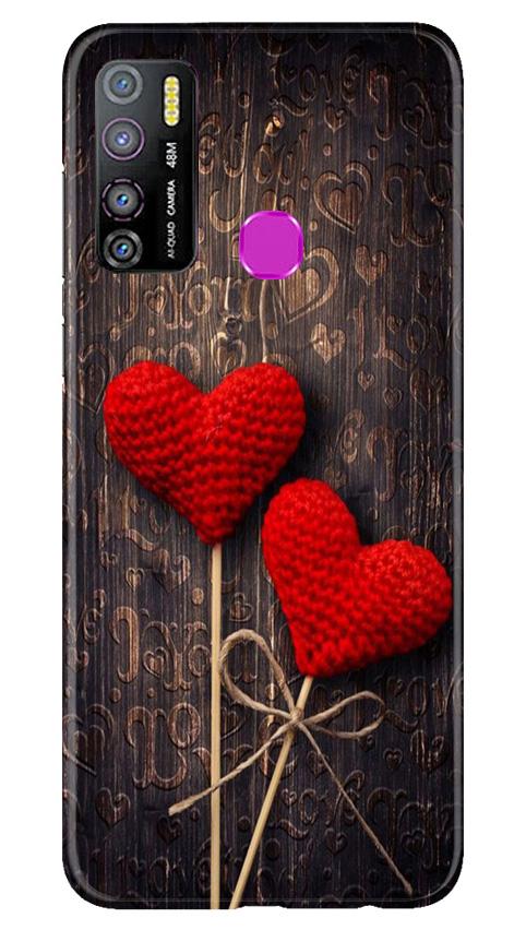 Red Hearts Mobile Back Case for Infinix Hot 9 Pro (Design - 80) Red Hearts Case for Infinix Hot 9 Pro