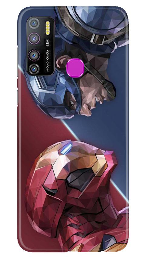 Ironman Captain America Mobile Back Case for Infinix Hot 9 Pro (Design - 245) Ironman Captain America Case for Infinix Hot 9 Pro (Design No. 245)