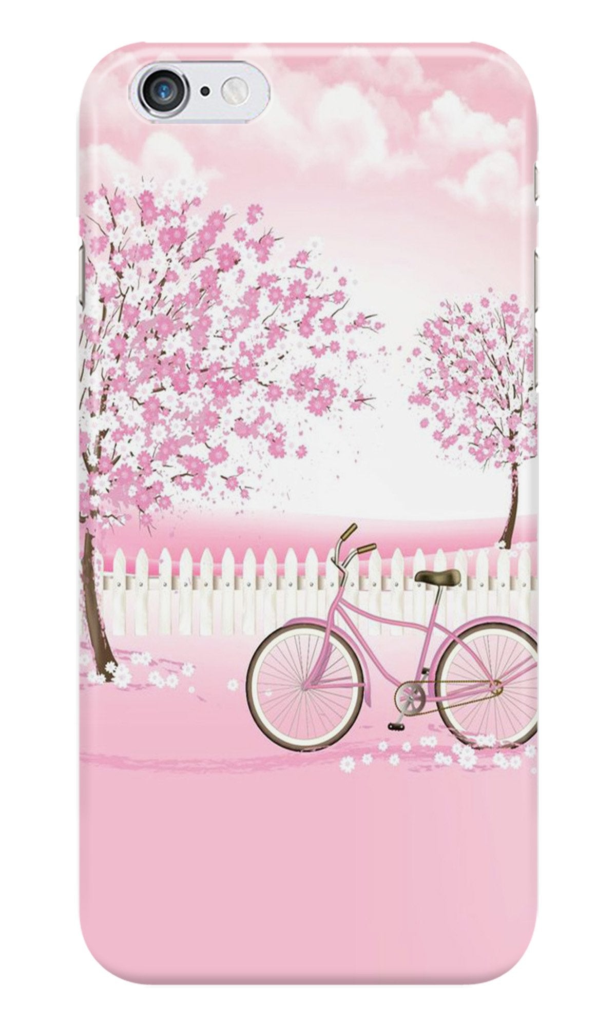 Pink Flowers Cycle Case for iPhone 6 Plus/ 6s Plus (Design - 102) Pink Flowers Cycle Case for iPhone 6 Plus/ 6s Plus (Design - 102)